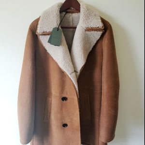 Allsaints shearling lined coat.